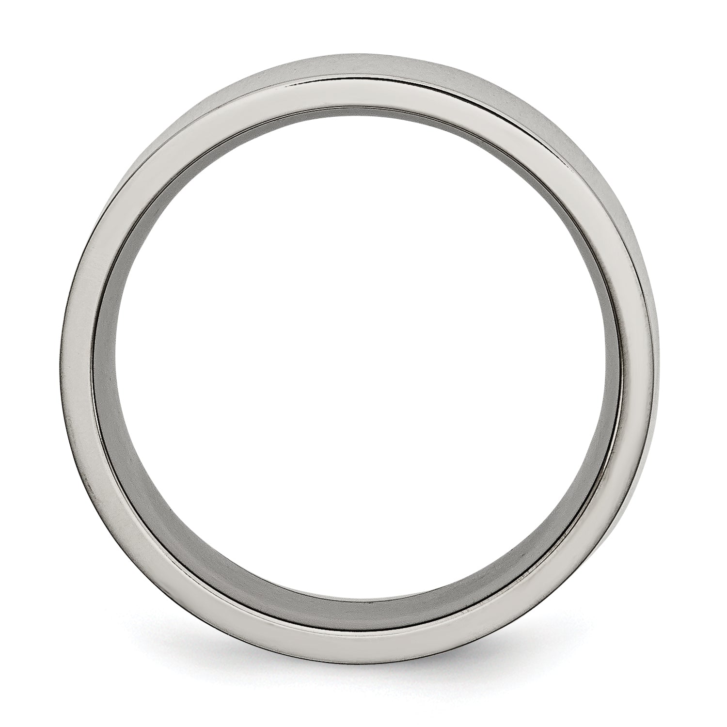 Comfort-Fit Wedding Band in Titanium, 8mm Polished