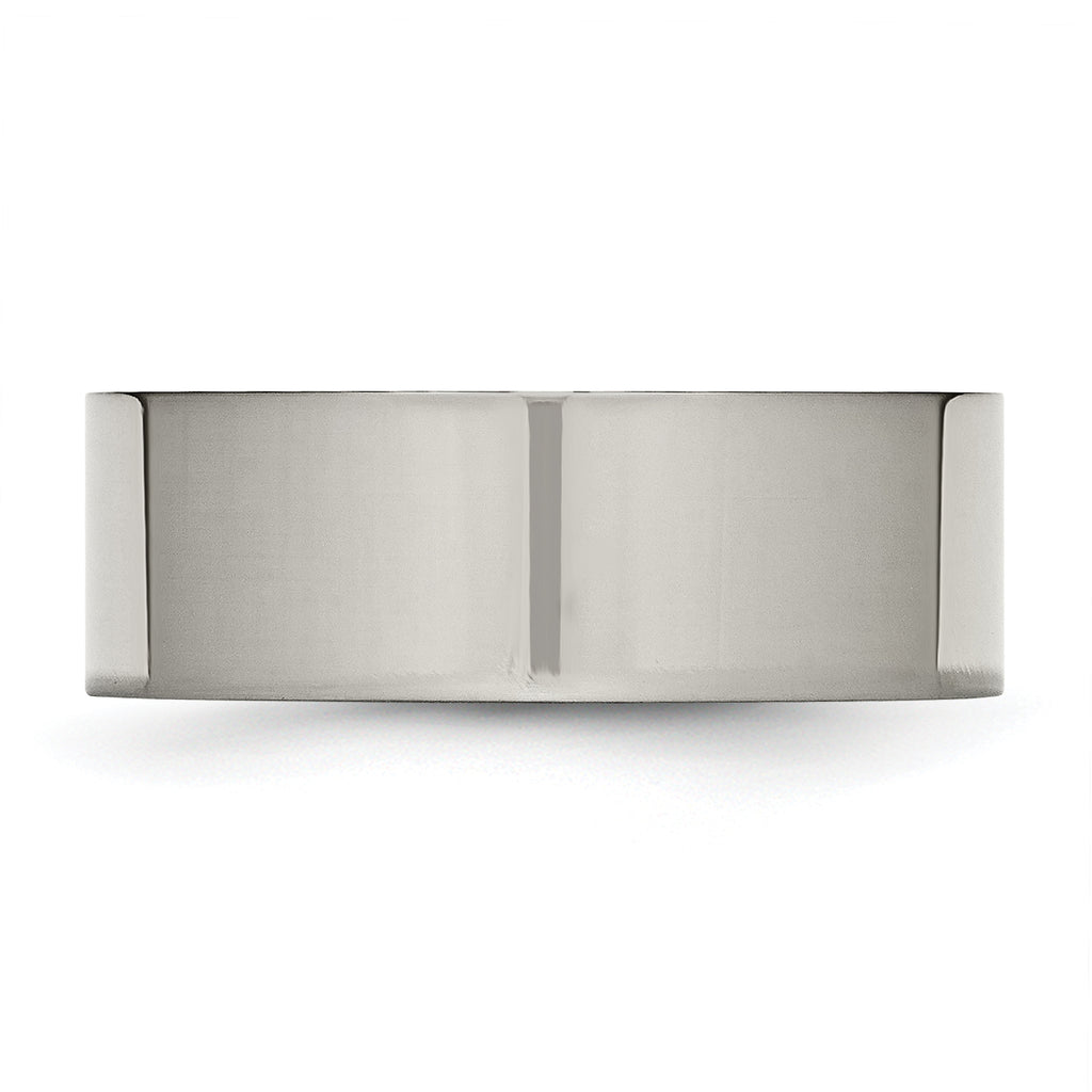 Comfort-Fit Wedding Band in Titanium, 8mm Polished