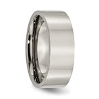 Comfort-Fit Wedding Band in Titanium, 8mm Polished
