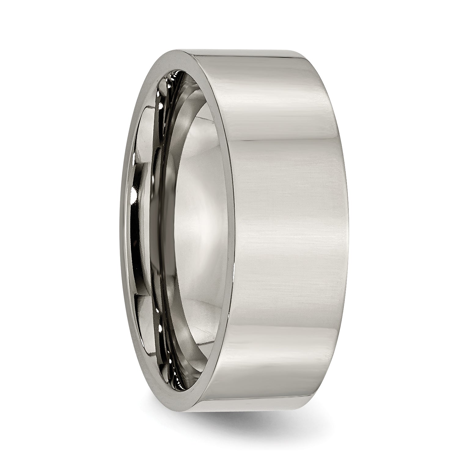 Comfort-Fit Wedding Band in Titanium, 8mm Polished
