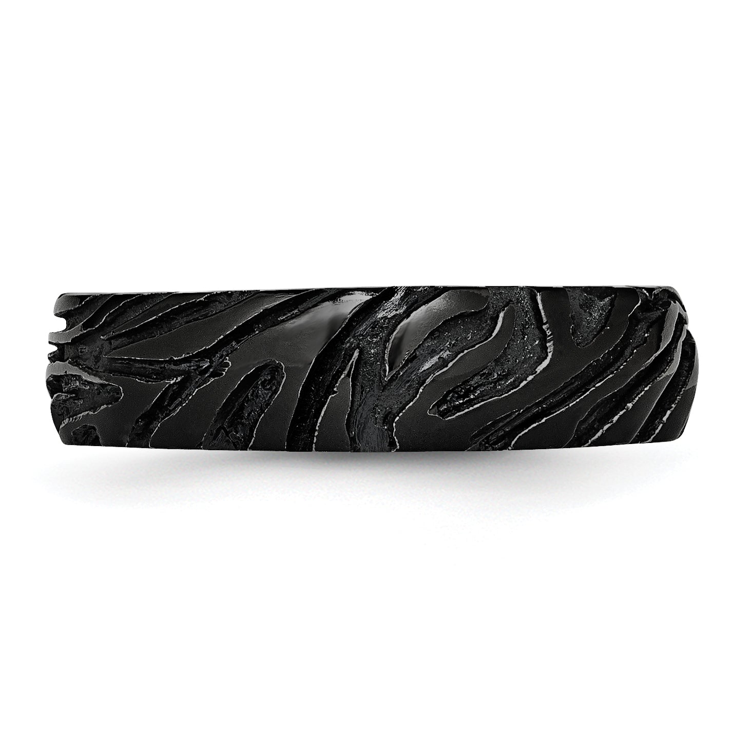 Titanium Polished Unisex Wedding Band Engravable 7.5mm by Sophia Jewelers