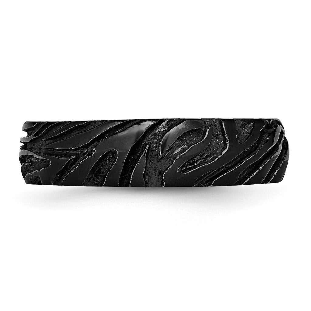 Titanium Polished Unisex Wedding Band Engravable 7.5mm by Sophia Jewelers
