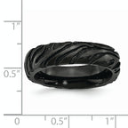 Titanium Polished Unisex Wedding Band Engravable 7.5mm by Sophia Jewelers