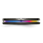 Titanium Unisex Wedding Band with Polished Multi-Color Anodized Finish