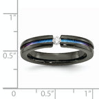 Titanium Unisex Wedding Band with Polished Multi-Color Anodized Finish