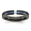 Titanium Black Ti Multi-colored Anodized With3mm .10ct dia. 4mm Band