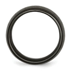 Titanium Unisex 10mm Wedding Band with Polished Laser Pattern