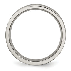 Titanium Polished Blue Anodized Grooved Unisex Wedding Band by Sophia Jewelers