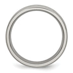 Carbon Fiber Inlay Wedding Band in Titanium, 6mm