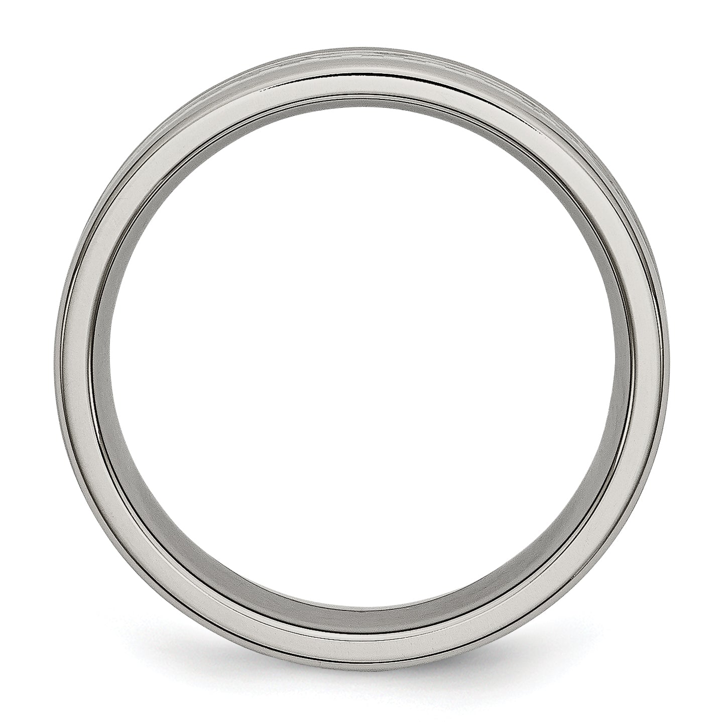 Carbon Fiber Inlay Wedding Band in Titanium, 6mm