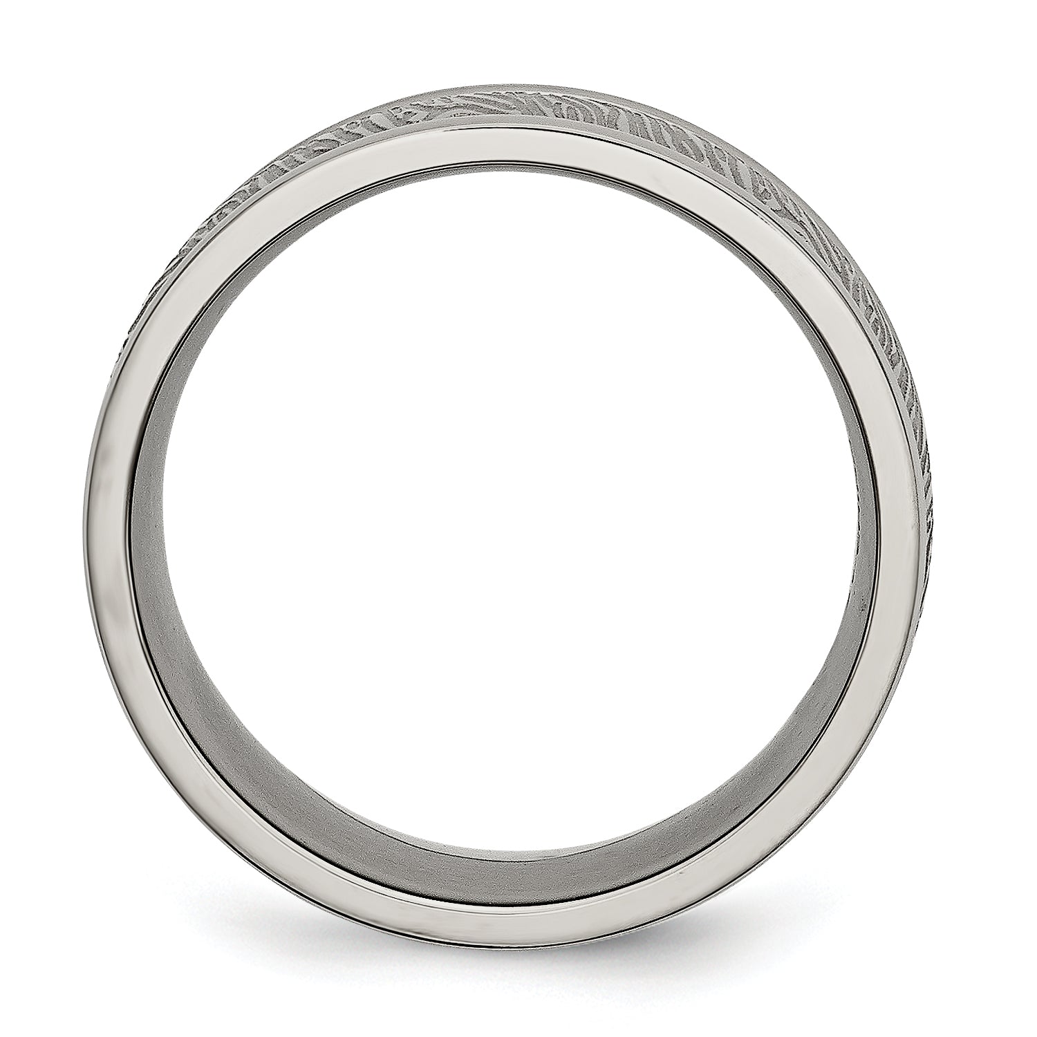 Textured Wedding Band in Titanium, 9mm Secondary image