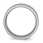 Textured Wedding Band in Titanium, 9mm