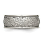 Textured Wedding Band in Titanium, 9mm