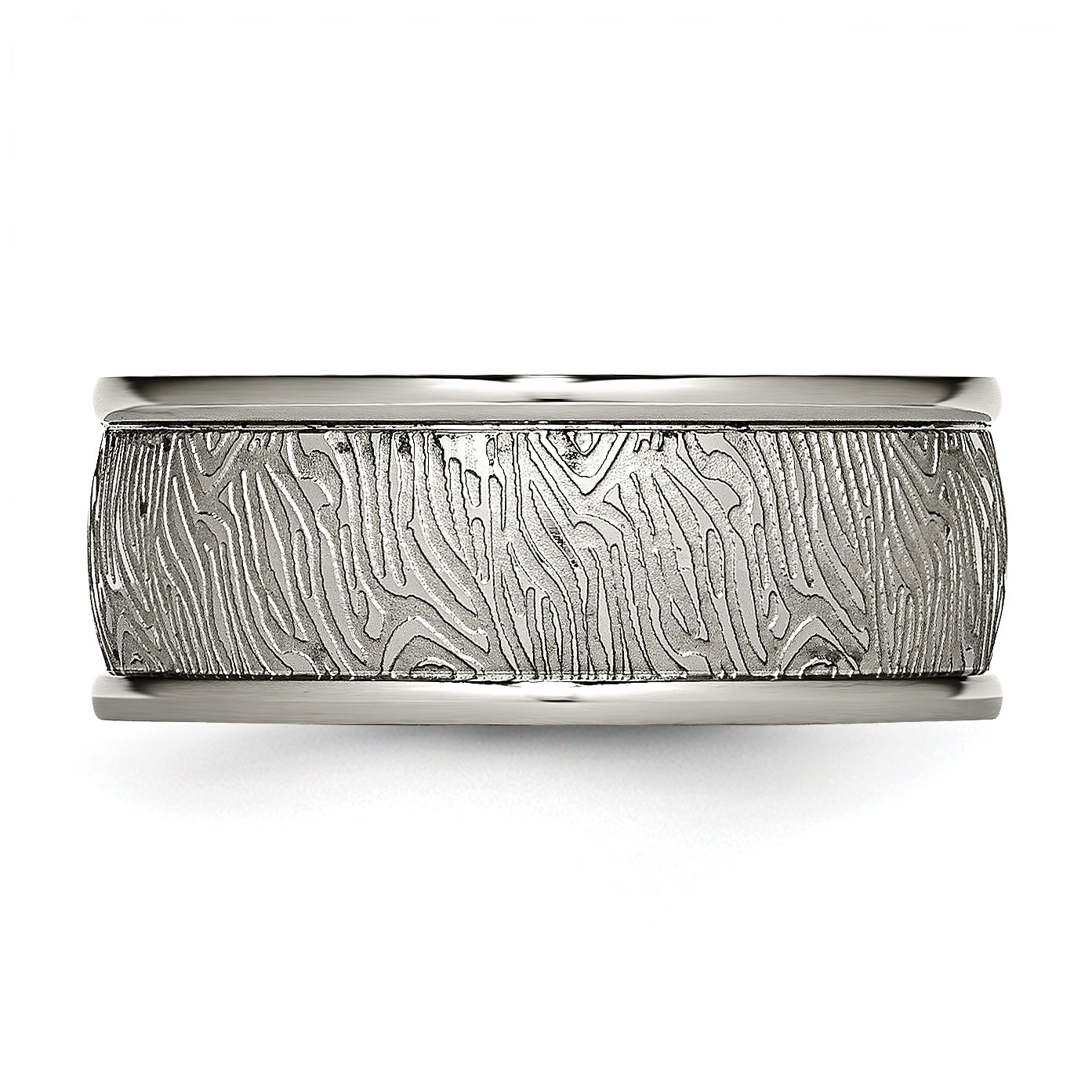 Textured Wedding Band in Titanium, 9mm