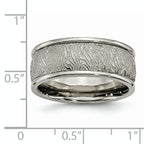 Textured Wedding Band in Titanium, 9mm