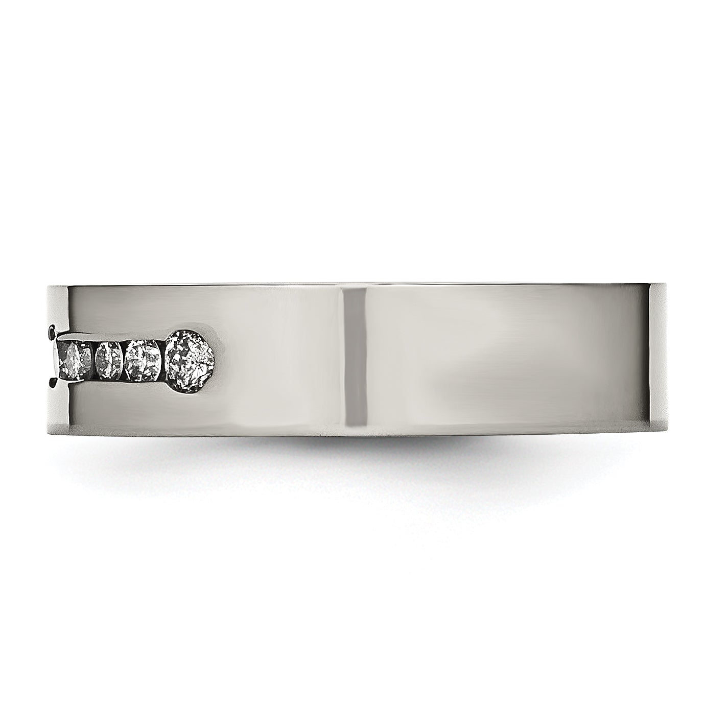 Diamond Wedding Band in Titanium, 6mm (1/2 ct. tw.)