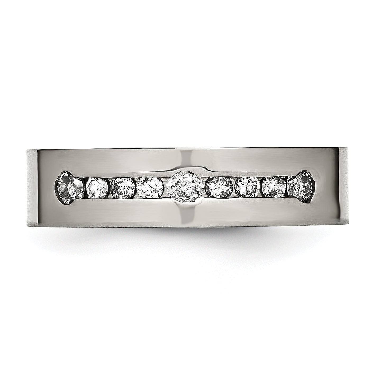 Diamond Wedding Band in Titanium, 6mm (1/2 ct. tw.)
