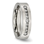 Diamond Wedding Band in Titanium, 6mm (1/2 ct. tw.)