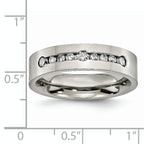 Diamond Wedding Band in Titanium, 6mm (1/2 ct. tw.)