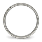 Criss-Cross Wedding Band in Titanium, 5mm
