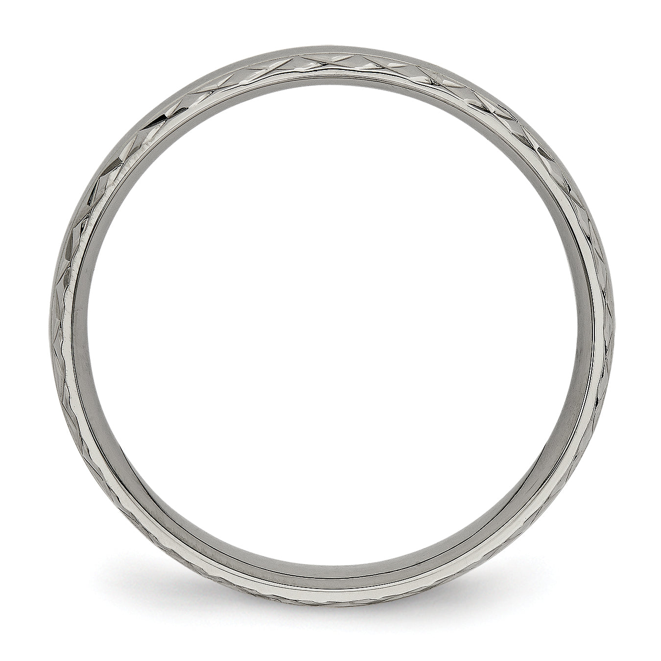 Criss-Cross Wedding Band in Titanium, 5mm