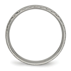 Titanium CriSterling SilvercroSterling Silver Wedding Band with Polished Finish Unisex 5mm