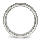Polished & Textured Wedding Band in Titanium, 8mm