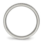 Polished & Textured Wedding Band in Titanium, 4mm