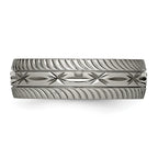 Diamond-Cut Comfort-Fit Wedding Band in Titanium, 7mm