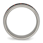 Carbon Fiber Inlay Wedding Band in Titanium, 8mm
