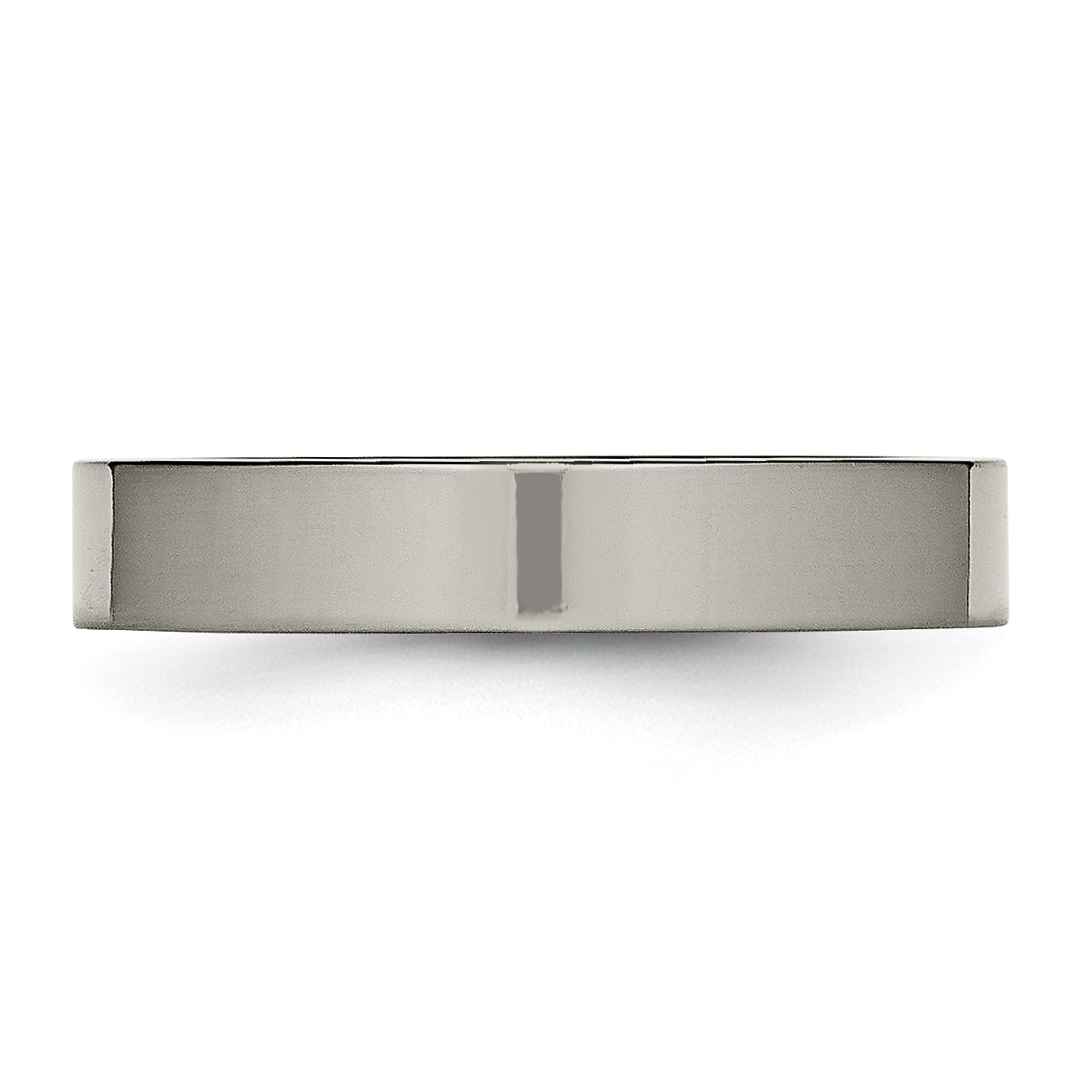 Titanium Polished 4mm Flat Comfort Fit Band