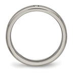 CZ Comfort-Fit Wedding Band in Titanium, 3.75mm