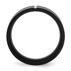 Black IP Grooved Comfort-Fit Wedding Band in Titanium, 8mm