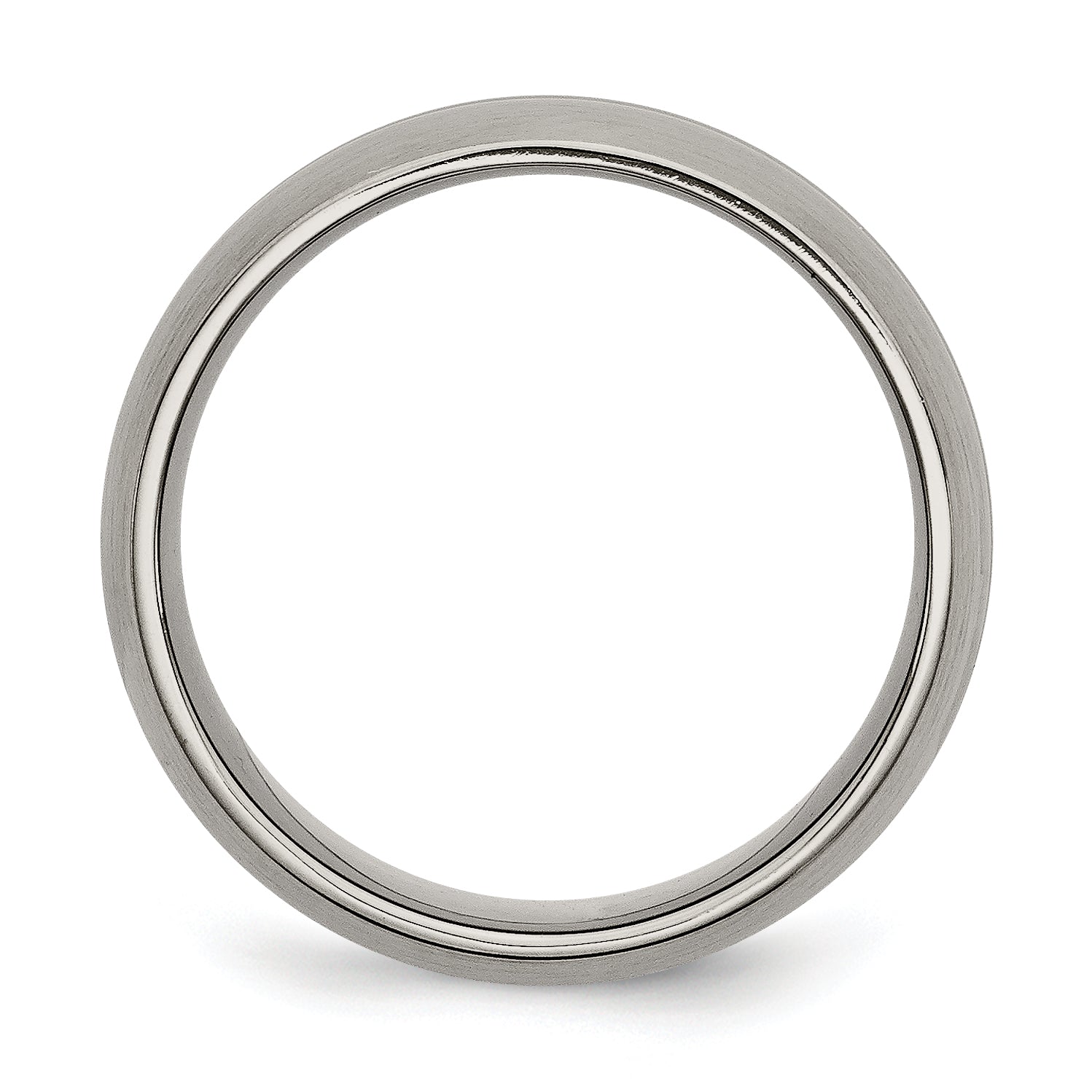 Grooved Wedding Band in Titanium, 8mm Secondary image