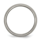 Grooved Wedding Band in Titanium, 8mm