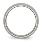 Grooved Wedding Band in Titanium, 8mm