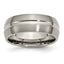 Titanium Brushed and Polished 8mm Grooved Band