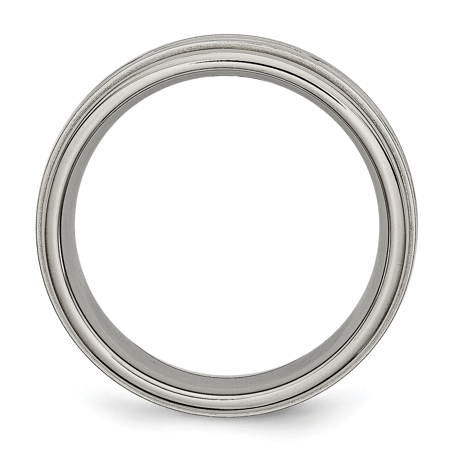 Titanium Crisscross Wedding Band with Polished Finish