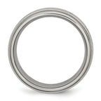 Criss-Cross Wedding Band in Titanium, 7mm