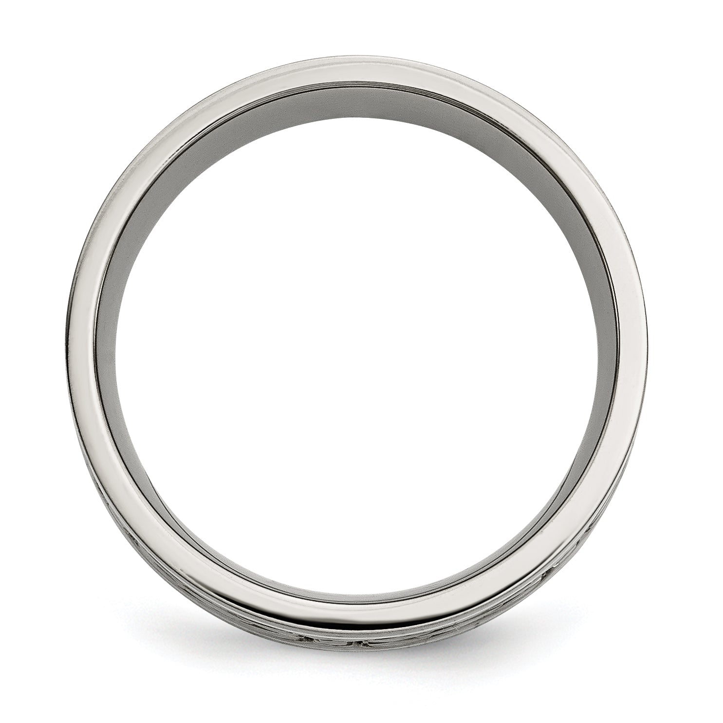 Celtic Knot Inlay Wedding Band in Titanium & Sterling Silver, 8mm