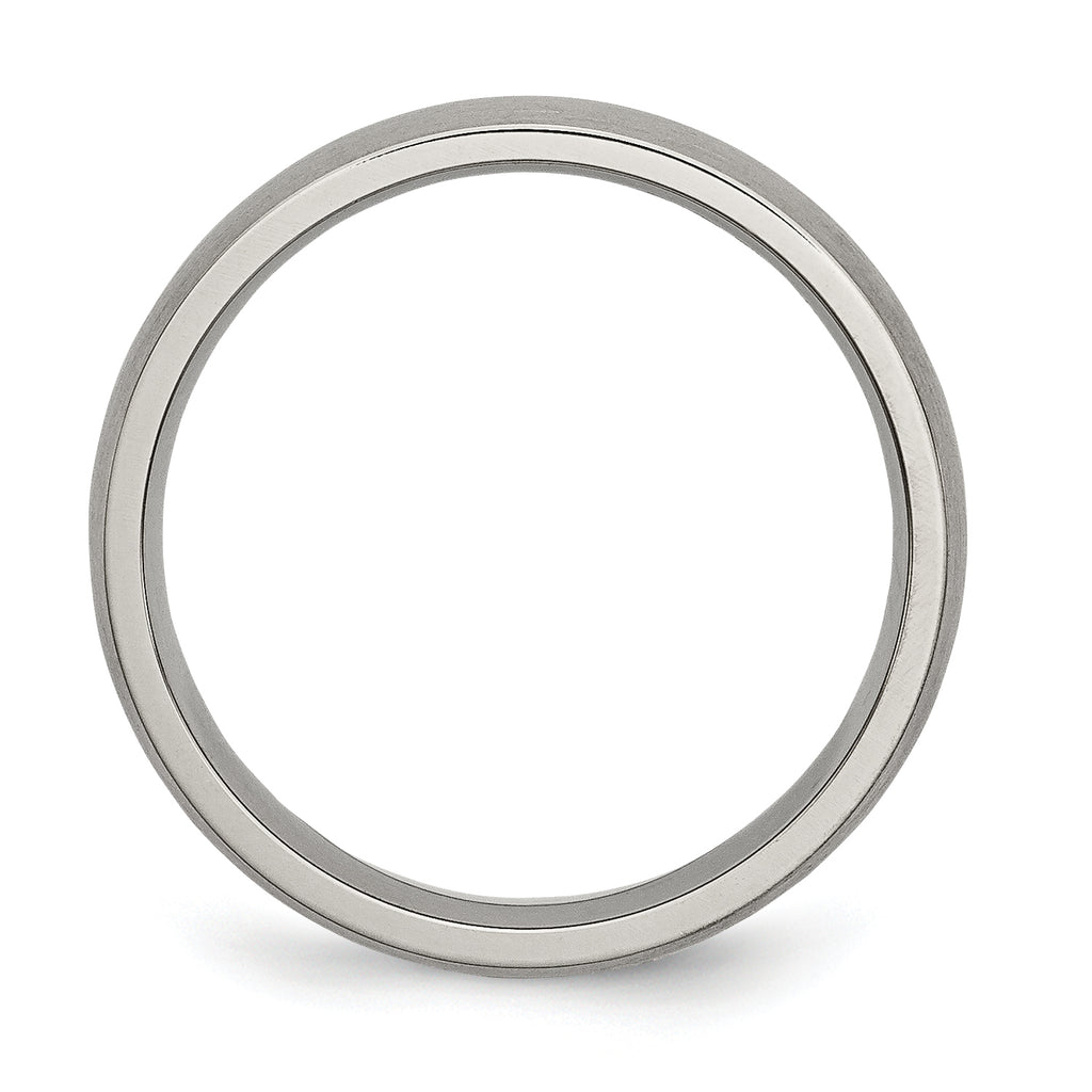 Brushed Comfort-Fit Wedding Band in Titanium, 5mm