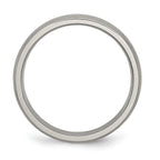 Brushed Comfort-Fit Wedding Band in Titanium, 5mm