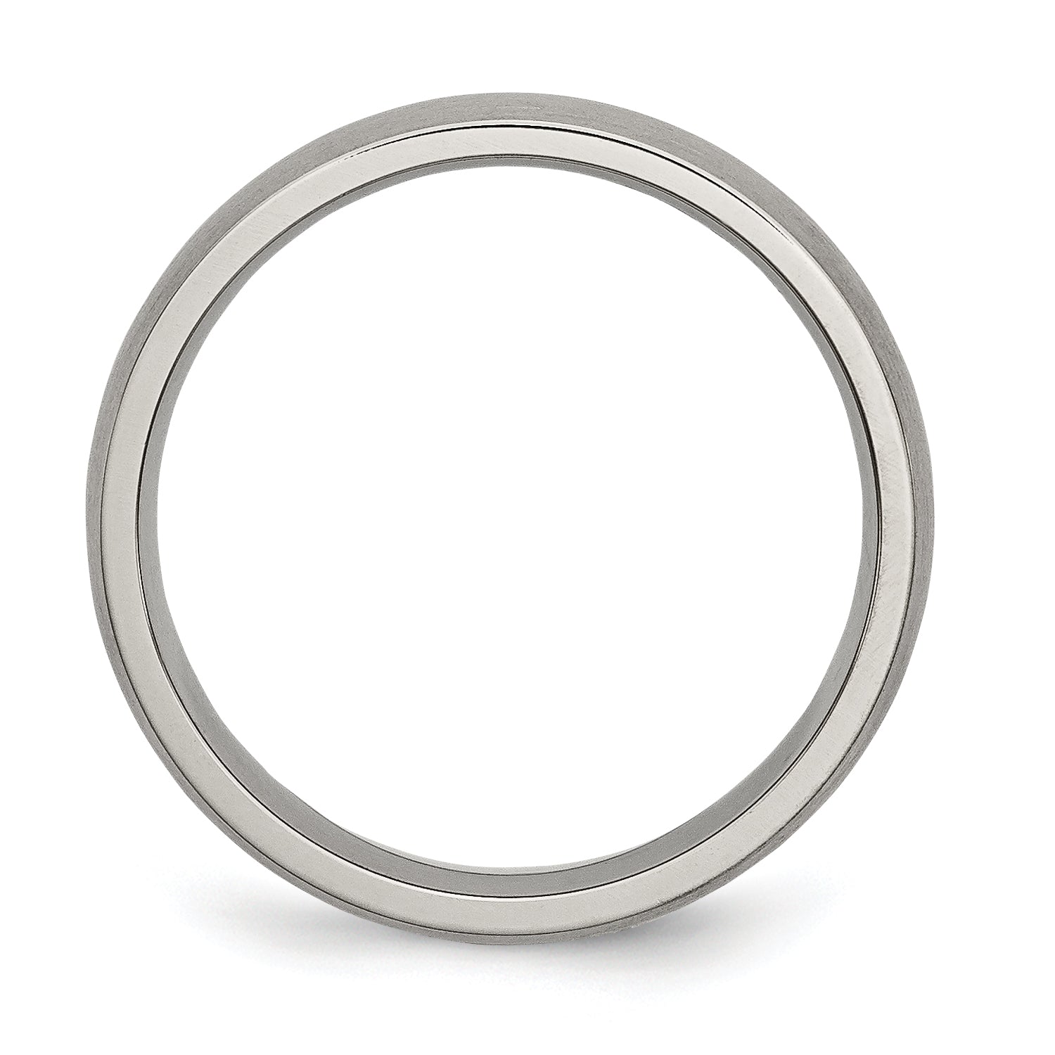 Brushed Comfort-Fit Wedding Band in Titanium, 5mm