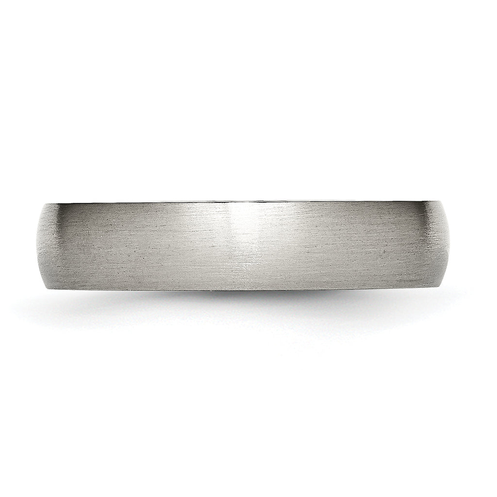 Brushed Comfort-Fit Wedding Band in Titanium, 5mm