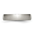 Brushed Comfort-Fit Wedding Band in Titanium, 5mm