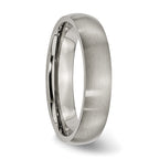 Brushed Comfort-Fit Wedding Band in Titanium, 5mm