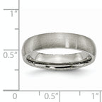 Brushed Comfort-Fit Wedding Band in Titanium, 5mm