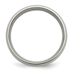 Titanium Sterling Silver Inlay Unisex Wedding Band Engravable, Polished Finish
