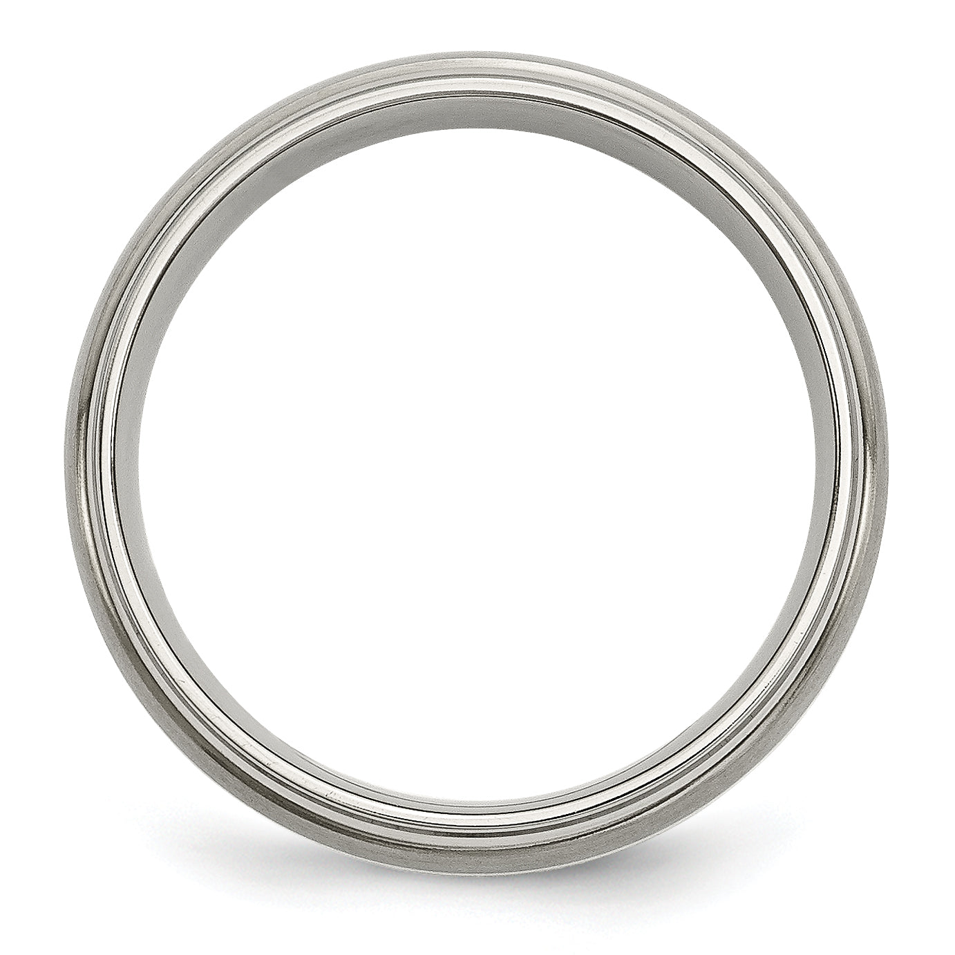 Inlay Wedding Band in Titanium & Sterling Silver, 6mm Secondary image