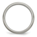 Inlay Wedding Band in Titanium & Sterling Silver, 6mm